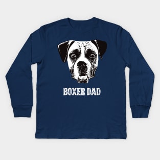 Boxer Dog Dad Kids Long Sleeve T-Shirt